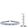 11 Carat Tanzanite and Diamond Tennis Bracelet In 14 Karat White Gold, 8 1/2 Inches Image-4