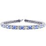 11 1/2 Carat Tanzanite and Diamond Tennis Bracelet In 14 Karat White Gold, 9 Inches Image-1