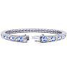 11 1/2 Carat Tanzanite and Diamond Tennis Bracelet In 14 Karat White Gold, 9 Inches Image-2