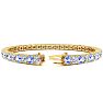 9 Carat Tanzanite and Diamond Tennis Bracelet In 14 Karat Yellow Gold, 7 Inches Image-2