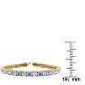 9 Carat Tanzanite and Diamond Tennis Bracelet In 14 Karat Yellow Gold, 7 Inches Image-4