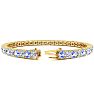 11 Carat Tanzanite and Diamond Tennis Bracelet In 14 Karat Yellow Gold, 8 1/2 Inches Image-2
