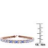 9 Carat Tanzanite and Diamond Tennis Bracelet In 14 Karat Rose Gold, 7 Inches Image-4
