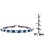 11 1/5 Carat Blue and White Diamond Tennis Bracelet In 14 Karat White Gold, 8 1/2 Inches Image-4