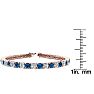 7 3/4 Carat Blue and White Diamond Tennis Bracelet In 14 Karat Rose Gold, 6 Inches Image-4