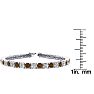 9 1/2 Carat Chocolate Bar Brown Champagne and White Diamond Tennis Bracelet In 14 Karat White Gold, 7 Inches Image-4