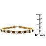 9 1/2 Carat Chocolate Bar Brown Champagne and White Diamond Tennis Bracelet In 14 Karat Yellow Gold, 7 Inches Image-4