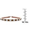 11 3/4 Carat Chocolate Bar Brown Champagne and White Diamond Tennis Bracelet In 14 Karat Rose Gold, 9 Inches Image-4