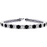 9 3/4 Carat Black and White Diamond Tennis Bracelet In 14 Karat White Gold, 7 1/2 Inches Image-1