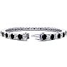 9 3/4 Carat Black and White Diamond Tennis Bracelet In 14 Karat White Gold, 7 1/2 Inches Image-2