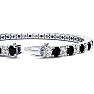 9 3/4 Carat Black and White Diamond Tennis Bracelet In 14 Karat White Gold, 7 1/2 Inches Image-3