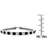 9 3/4 Carat Black and White Diamond Tennis Bracelet In 14 Karat White Gold, 7 1/2 Inches Image-4