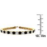 9 1/2 Carat Black and White Diamond Tennis Bracelet In 14 Karat Yellow Gold, 7 Inches Image-4