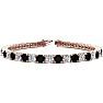 11 1/5 Carat Black and White Diamond Tennis Bracelet In 14 Karat Rose Gold, 8 1/2 Inches Image-1