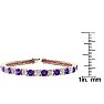 9 1/5 Carat Amethyst and Diamond Tennis Bracelet In 14 Karat Rose Gold, 7 Inches Image-4