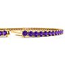 3 1/2 Carat Amethyst Tennis Bracelet In 14 Karat Yellow Gold, 6 1/2 Inches Image-3