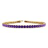 5 Carat Amethyst Tennis Bracelet In 14 Karat Yellow Gold, 9 Inches Image-1