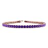 4 Carat Amethyst Tennis Bracelet In 14 Karat Rose Gold, 7 Inches Image-1