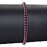 Garnet Bracelet: Garnet Jewelry: 4 1/2 Carat Garnet Tennis Bracelet In 14 Karat White Gold, 6 1/2 Inches Image-5