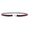 Garnet Bracelet: Garnet Jewelry: 5 Carat Garnet Tennis Bracelet In 14 Karat White Gold, 7 1/2 Inches Image-2