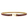 Garnet Bracelet: Garnet Jewelry: 4 1/4 Carat Garnet Tennis Bracelet In 14 Karat Yellow Gold, 6 1/2 Inches Image-2