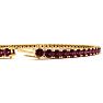 Garnet Bracelet: Garnet Jewelry: 4 1/4 Carat Garnet Tennis Bracelet In 14 Karat Yellow Gold, 6 1/2 Inches Image-3