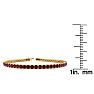 Garnet Bracelet: Garnet Jewelry: 4 1/4 Carat Garnet Tennis Bracelet In 14 Karat Yellow Gold, 6 1/2 Inches Image-4
