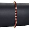Garnet Bracelet: Garnet Jewelry: 4 1/4 Carat Garnet Tennis Bracelet In 14 Karat Yellow Gold, 6 1/2 Inches Image-5