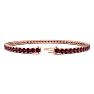 Garnet Bracelet: Garnet Jewelry: 4 1/2 Carat Garnet Tennis Bracelet In 14 Karat Rose Gold, 7 Inches Image-2