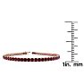 Garnet Bracelet: Garnet Jewelry: 4 1/2 Carat Garnet Tennis Bracelet In 14 Karat Rose Gold, 7 Inches Image-4