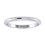 14K White Gold 2MM Ladies and Mens Wedding Band, Size 5, Free Engraving Image-1