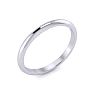 14K White Gold 2MM Ladies and Mens Wedding Band, Size 5, Free Engraving Image-2