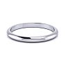 14K White Gold 2MM Ladies and Mens Wedding Band, Size 5, Free Engraving Image-3