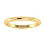 18K Yellow Gold 2MM Ladies and Mens Wedding Band, Size 11, Free Engraving Image-1