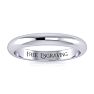 18K White Gold 3MM Ladies and Mens Wedding Band, Size 3, Free Engraving Image-1