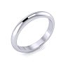 18K White Gold 3MM Ladies and Mens Wedding Band, Size 3, Free Engraving Image-2