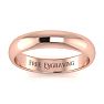 14K Rose Gold 4MM Ladies and Mens Wedding Band, Size 16, Free Engraving Image-1