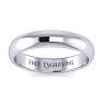 14K White Gold 4MM Ladies and Mens Wedding Band, Size 9, Free Engraving Image-1