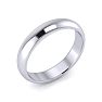 14K White Gold 4MM Ladies and Mens Wedding Band, Size 9, Free Engraving Image-2
