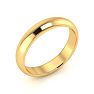 18K Yellow Gold 4MM Ladies and Mens Wedding Band, Size 14 Image-2