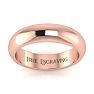 10K Rose Gold 5MM Ladies and Mens Wedding Band, Size 14, Free Engraving Image-1