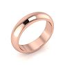 10K Rose Gold 5MM Ladies and Mens Wedding Band, Size 14, Free Engraving Image-2