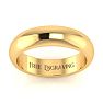 10K Yellow Gold 5MM Ladies and Mens Wedding Band, Size 12, Free Engraving Image-1