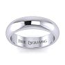 14K White Gold 5MM Ladies and Mens Wedding Band, Size 13.5, Free Engraving Image-1