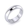 14K White Gold 5MM Ladies and Mens Wedding Band, Size 13.5, Free Engraving Image-2