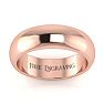 10K Rose Gold 6MM Ladies and Mens Wedding Band, Size 15, Free Engraving Image-1