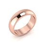 10K Rose Gold 6MM Ladies and Mens Wedding Band, Size 15, Free Engraving Image-2