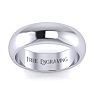 14K White Gold 6MM Ladies and Mens Wedding Band, Size 3, Free Engraving Image-1