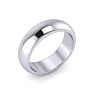 14K White Gold 6MM Ladies and Mens Wedding Band, Size 3, Free Engraving Image-2