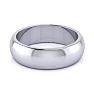 14K White Gold 6MM Ladies and Mens Wedding Band, Size 3, Free Engraving Image-3